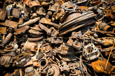 Pile of Rusty Metal Scrap